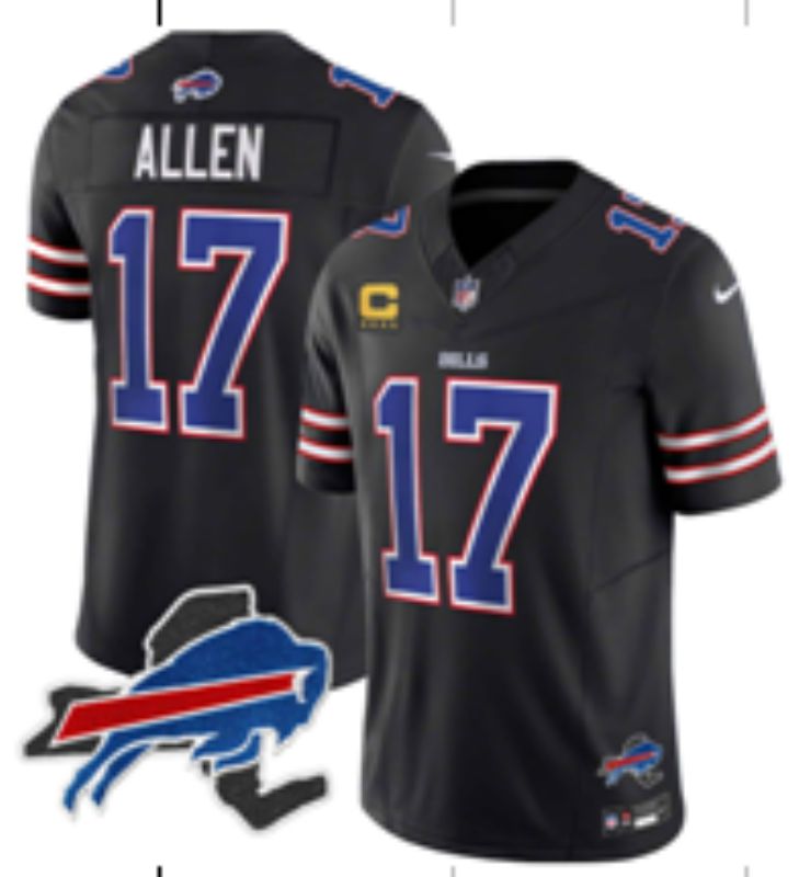 Men Buffalo Bills #17 Allen black Nike 2025 Limited NFL Jersey style 0035->buffalo bills->NFL Jersey